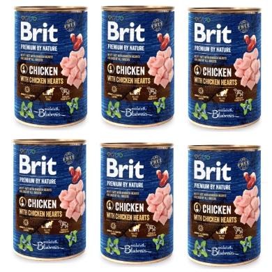 Brit Premium by Nature 6 x puszka 400g kurczak